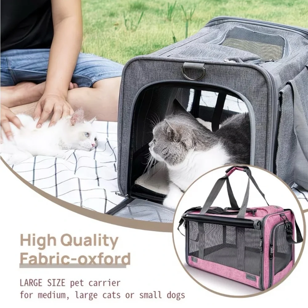 Pet Carrier with Foldable Design and Reinforced Handles~ BLUE
